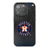 Houston Astros Linen Black Bling Phone Case for Apple iPhone