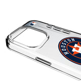 Houston Astros Linen Clear Phone Case for Apple iPhone