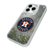 Houston Astros Linen Glitter Phone Case for Apple iPhone