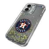 Houston Astros Linen Glitter Phone Case for Apple iPhone