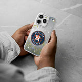 Houston Astros Linen Glitter Phone Case for Apple iPhone