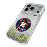 Houston Astros Linen Glitter Phone Case for Apple iPhone