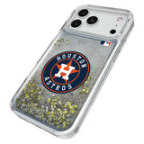 Houston Astros Linen Glitter Phone Case for Apple iPhone
