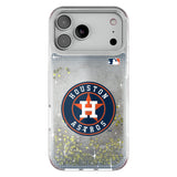 Houston Astros Linen Glitter Phone Case for Apple iPhone