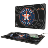 Houston Astros Monocolor Tilt 15-Watt Wireless Charger and Mouse Pad