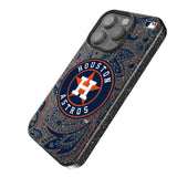 Houston Astros Paisley Black Bling Phone Case for Apple iPhone
