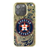 Houston Astros Paisley Bling Phone Case for Apple iPhone