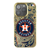 Houston Astros Paisley Bling Phone Case for Apple iPhone