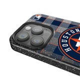 Houston Astros Plaid Black Bling Phone Case for Apple iPhone