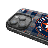 Houston Astros Plaid Black Bling Phone Case for Apple iPhone