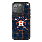 Houston Astros Plaid Black Bling Phone Case for Apple iPhone