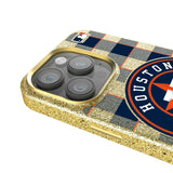 Houston Astros Plaid Bling Phone Case for Apple iPhone