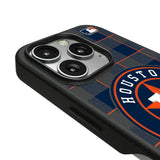 Houston Astros Plaid MagSafe Compatible Phone Case for Apple iPhone