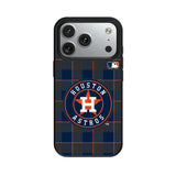 Houston Astros Plaid MagSafe Compatible Phone Case for Apple iPhone