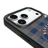 Houston Astros Plaid MagSafe Compatible Phone Case for Apple iPhone