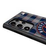 Houston Astros Plaid MagSafe Compatible Phone Case for Samsung Galaxy