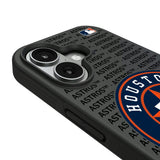 Houston Astros Text Backdrop Bump Phone Case for Apple iPhone