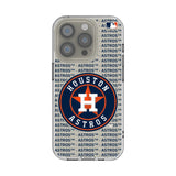 Houston Astros Text Backdrop Clear Phone Case for Apple iPhone