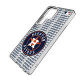 Houston Astros Text Backdrop Clear Phone Case for Samsung Galaxy