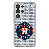 Houston Astros Text Backdrop Clear Phone Case for Samsung Galaxy