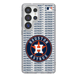 Houston Astros Text Backdrop Clear Phone Case for Samsung Galaxy
