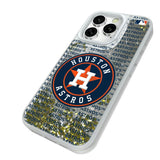 Houston Astros Text Backdrop Glitter Phone Case for Apple iPhone
