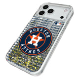 Houston Astros Text Backdrop Glitter Phone Case for Apple iPhone