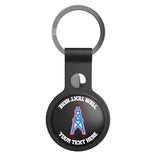 Houston Oilers Historic Collection Personalized Insignia Black Airtag Holder
