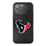Houston Texans Linen Black Bling Phone Case for Apple iPhone
