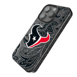 Houston Texans Paisley Black Bling Phone Case for Apple iPhone