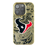 Houston Texans Paisley Bling Phone Case for Apple iPhone