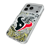 Houston Texans Paisley Glitter Phone Case for Apple iPhone