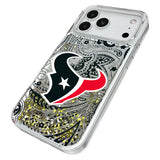 Houston Texans Paisley Glitter Phone Case for Apple iPhone