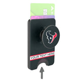 Houston Texans Personalized Endzone Solid PopSockets MagSafe-Compatible PopWallet+