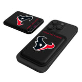 Houston Texans Personalized Insignia Black Magnetic Credit Card Wallet