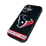 Houston Texans Personalized Stripe Bump Phone Case for Apple iPhone