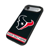 Houston Texans Personalized Stripe Bump Phone Case for Apple iPhone