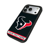 Houston Texans Personalized Stripe Bump Phone Case for Apple iPhone