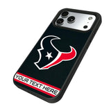 Houston Texans Personalized Stripe Bump Phone Case for Apple iPhone