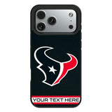 Houston Texans Personalized Stripe Bump Phone Case for Apple iPhone