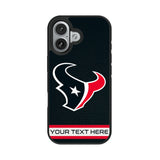 Houston Texans Personalized Stripe Bump Phone Case for Apple iPhone 17 Series