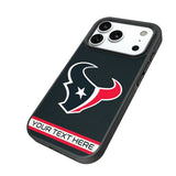 Houston Texans Personalized Stripe Bump Phone Case for Apple iPhone