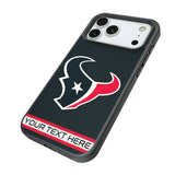 Houston Texans Personalized Stripe Bump Phone Case for Apple iPhone