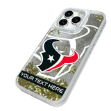 Houston Texans Personalized Tilt Glitter Phone Case for Apple iPhone