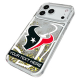 Houston Texans Personalized Tilt Glitter Phone Case for Apple iPhone
