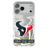 Houston Texans Personalized Tilt Glitter Phone Case for Apple iPhone