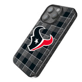 Houston Texans Plaid Black Bling Phone Case for Apple iPhone