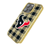 Houston Texans Plaid Bling Phone Case for Apple iPhone