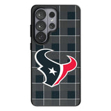 Houston Texans Plaid MagSafe Compatible Phone Case for Samsung Galaxy 26 Series