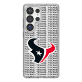 Houston Texans Text Backdrop Clear Phone Case for Samsung Galaxy